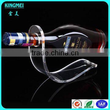 Wholesale Funny Wine Bottle Holder for Security Display ,acrylic Decorative Single Wine Rack photo-2