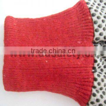 DDSAFETY 2017 Red Knit Wrist Canvas Working Safety Glove High Quality White Polka Dot Glove photo-4