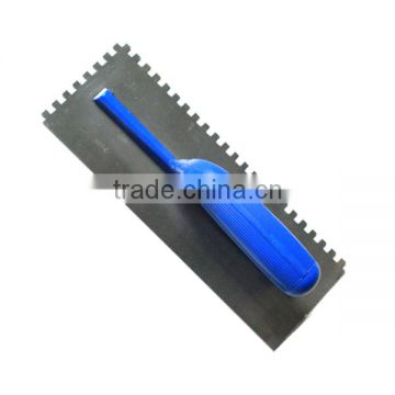 Plastic Finishing Handle Toothed Stainless Steel Notched Flexible Plastering Sanding Concrete Cement Flooring Float Hand Trowel