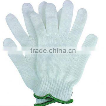 Poly cotton knitted gloves work gloves/white cotton gloves from Guanghzou supply