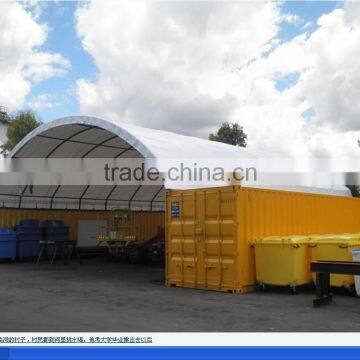 domed fabric storage building , container shelter , car garage, fabric structure