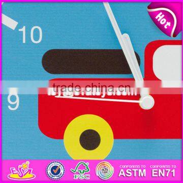 2017 New Design Cartoon Wooden Kids Wall Clock for Sale W09D020 photo-2