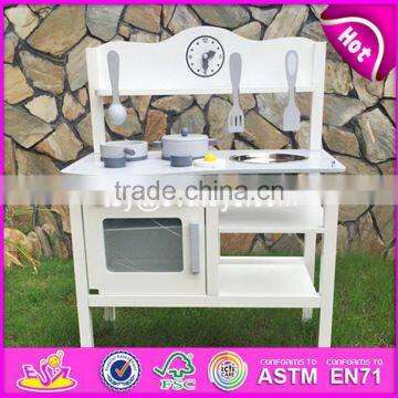2017 New Design Funny Kids Wooden Kitchen Play Set With Shelf W10C270 photo-4