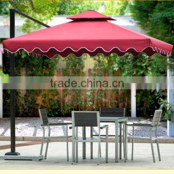 High End Patio Umbrella 3X3M Rome Umbrella With Base photo-2