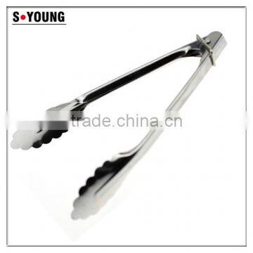 39021 Cheap Stainless Steel Kitchen Tongs BBQ Grill Food Salad Tongs photo-2