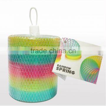 Hot Plastic Magic Rainbow Coil Spring 8.7 *9 cm Big Size Slinky Colorful Novelties Educational Toy photo-3