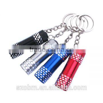 Promotional Mini 3*LED Bulbs Aluminium alloy Flashlight Keychain