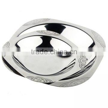 Custom Made Deep Thick Wall Stainless Steel Dinner Plate & Dishes photo-2