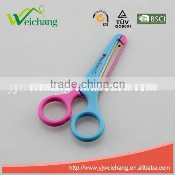 WCSC117 Premium Novelty Wholesale Soft Handle Colorful School Children Plastic Scissors Funny Shape photo-3