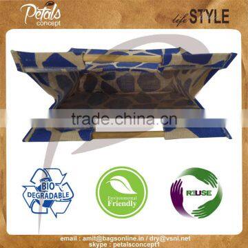 Printed Shopper Bag - With Animal Texture Print - Bamboo Handle for Easy Gripping photo-2