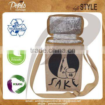 Jute Wine Cooler Bag for Liquor photo-3