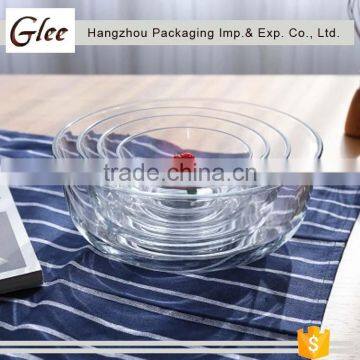 Nice-looking Lovely Wholesale Clear Streak Glass Bowl Sala Glass Bowl For Fruit And Soup photo-2