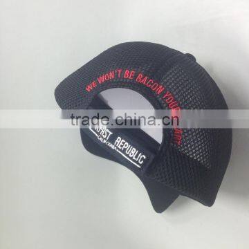 Screen Printing Mesh Baseball Cap Rubber Logo Trucker Hat photo-6
