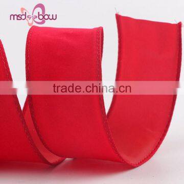 Decorative 32mm Red Jute Burlap Celebrate it Ribbon for Wedding Car photo-3