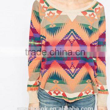 2016 Hot Sale Lady 100%cotton All Over Printed Sweatshirt photo-3