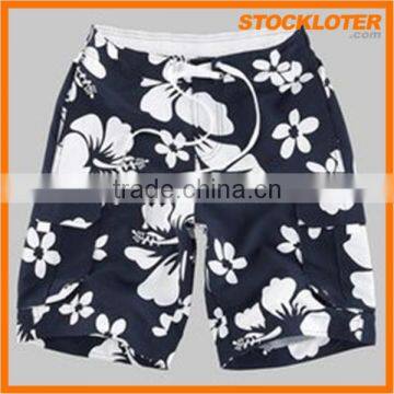 Fashion beach printed cotton shorts stock clearance