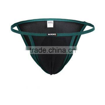 Custom Men's Summer Breathable Silky Fabric Mesh Brief Sey g String Thongs Gay Man Underwear photo-4