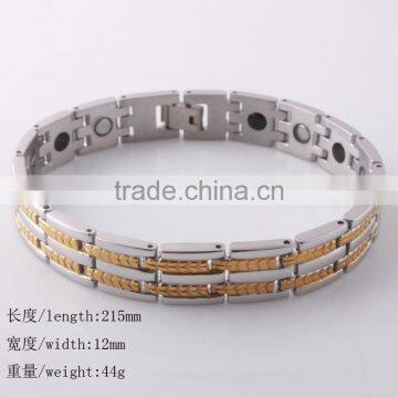 Unique Italian charms link bangle mix gold and silver charms link bracelets fashion sport bangle for women