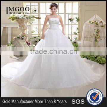 Manufacturers Wholesale Shiny Bride Wedding Dress 2016 New Puff Skirt Thin Towel Large Net Tailgate Harness