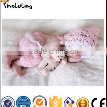 Yiwu Tinaluling 100% woolen wholse pink photography prop for baby newborn