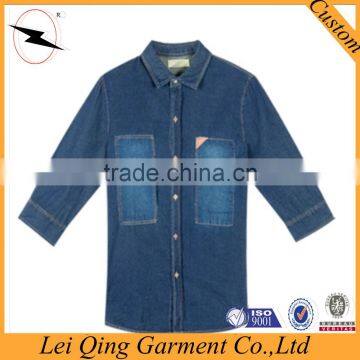 Fashion Long Sleeve Man Denim Shirt 2015 photo-4