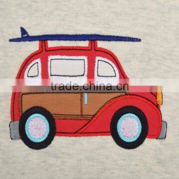 Sleeveless Baby Summer Romper Little Car Applique Infant Baby Onesie Romper photo-4