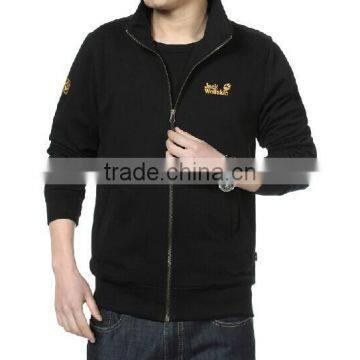 High Quality Wholesaleplain Black Jacket Blend Jacket Custom Logo Embroidery Bulk Jacket