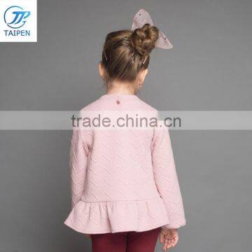 2017 Spring Fashion Sequins Pattern t Shirt With Pleated Hem Kids Party Wear photo-4
