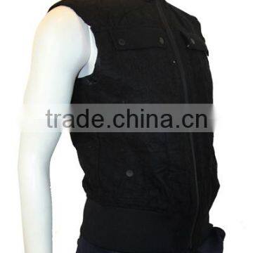 2014-2015 Men Leather Biker Vest Leather Vest Cooling photo-5