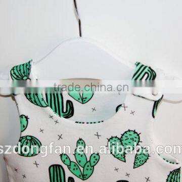 Spring New Arrive Baby Boys Cactus Printed Soft Cotton Romper photo-2