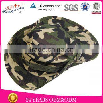 Trucker Workers Wide Brim Camo Bucket Hat With A Rope