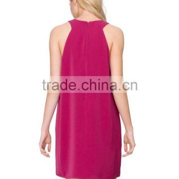 Relaxed Fit Crossover Straps Tank Dresss With Zip Fastening on the Back photo-3