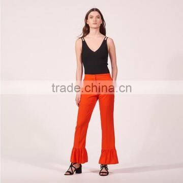 Elasticated Knit V-neck and Narrow Cross Straps Back Camisoles for Women photo-3