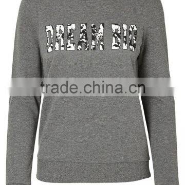 2016 Fashion Black Sweatshirt Long Sleeve Cheap Wholesale Custom Crewneck Sweatshirts photo-3