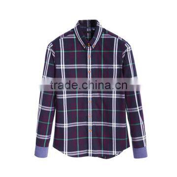 Latest Shirt Designs for Men 2016 Fashion Man Cotton Shirt Casual Grid Man Shirt
