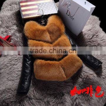 Autumn/winter imitation fur coat of PU fox fur coat