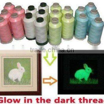 New Large Glow in the dark Machine Embroidery Thread Luminous Thread 2500 Yards * 9 , Free Shipping