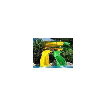 Two Lane Anti-UV Fiberglass Water Slides Commercial Outdoor Kids Play Water Slides