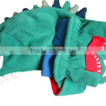 cartoon polar fleece hat and gloves for children