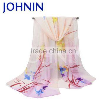 adult cheap polyester chiffon fashionable scarf