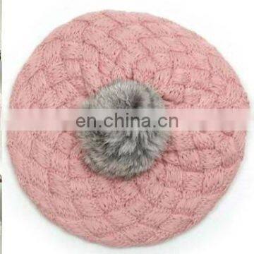 fashional pretty super elegant warm factory selling knit jacquard beret