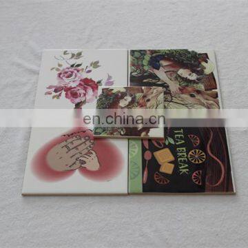 sublimation printable tile cheap ceramic tile custom design glazed ceramic coaster