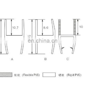 180 Degree PVC Waterproof Joint Seal for 8mm, 10mm Thick Glass Door and Shower Door photo-2