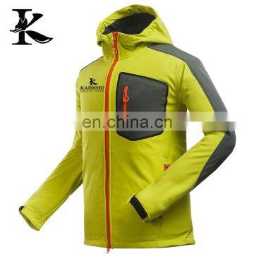Custom Yellow Waterproof Jacket Empty Softshell Jacket