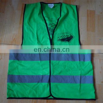 Cycling knitting 100%polyester 120gsm green reflective vest