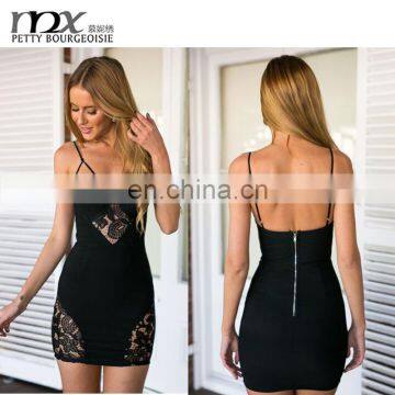 Bodycon dress 2016hollow- out lace women sexy dangri dress halter neck sexy summer dress