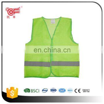 Reflecting clothing with safety vest curve stripes in100% ployester 60gsm