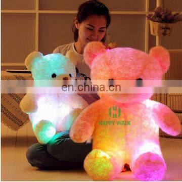 HI CE best selling custom valentine gift led light teddy bear plush toys for sale