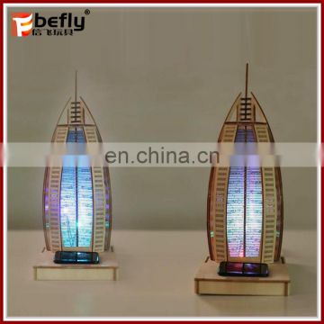 35pcs Burj Al Arab Hotel building model wooden puzzle 3d