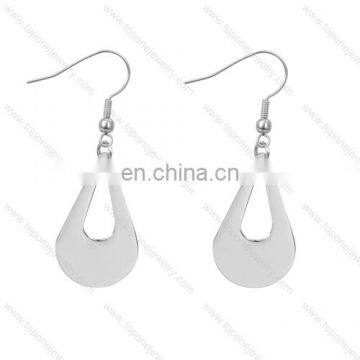 Best selling high quality latest stainless steel hollow drop earrings for girls